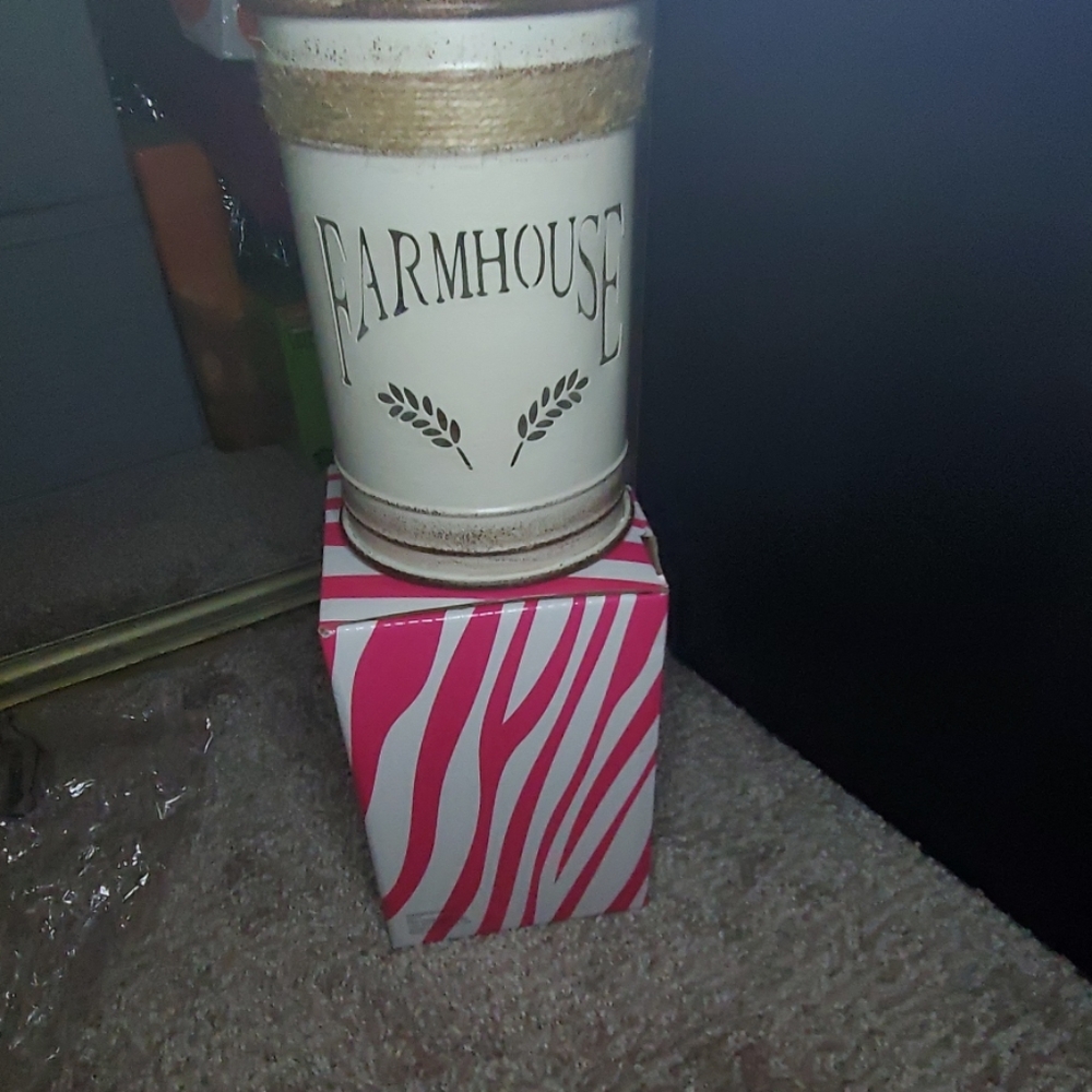 Pink zebra accent shade (farmhouse)